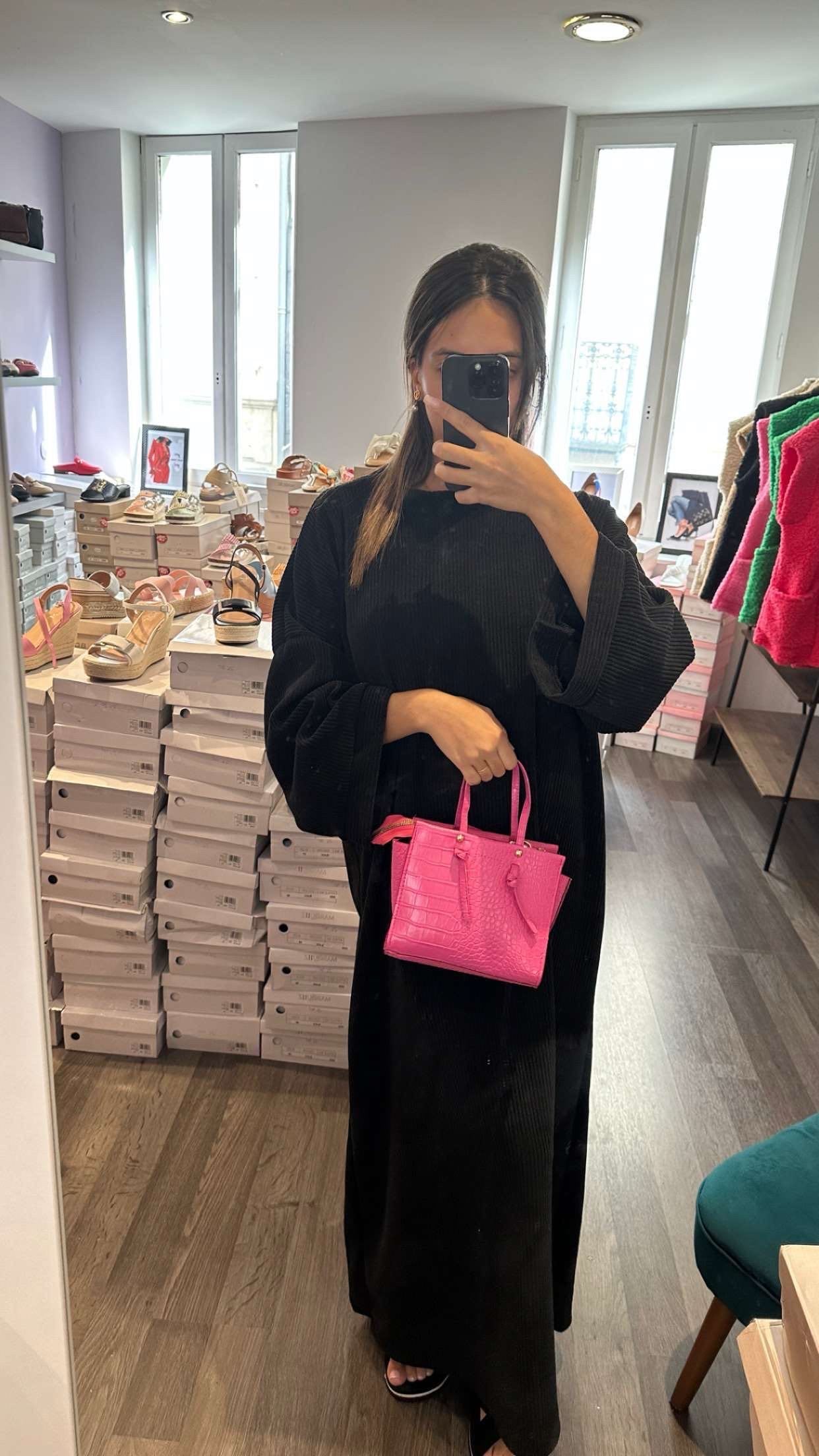 Robe longue en velours