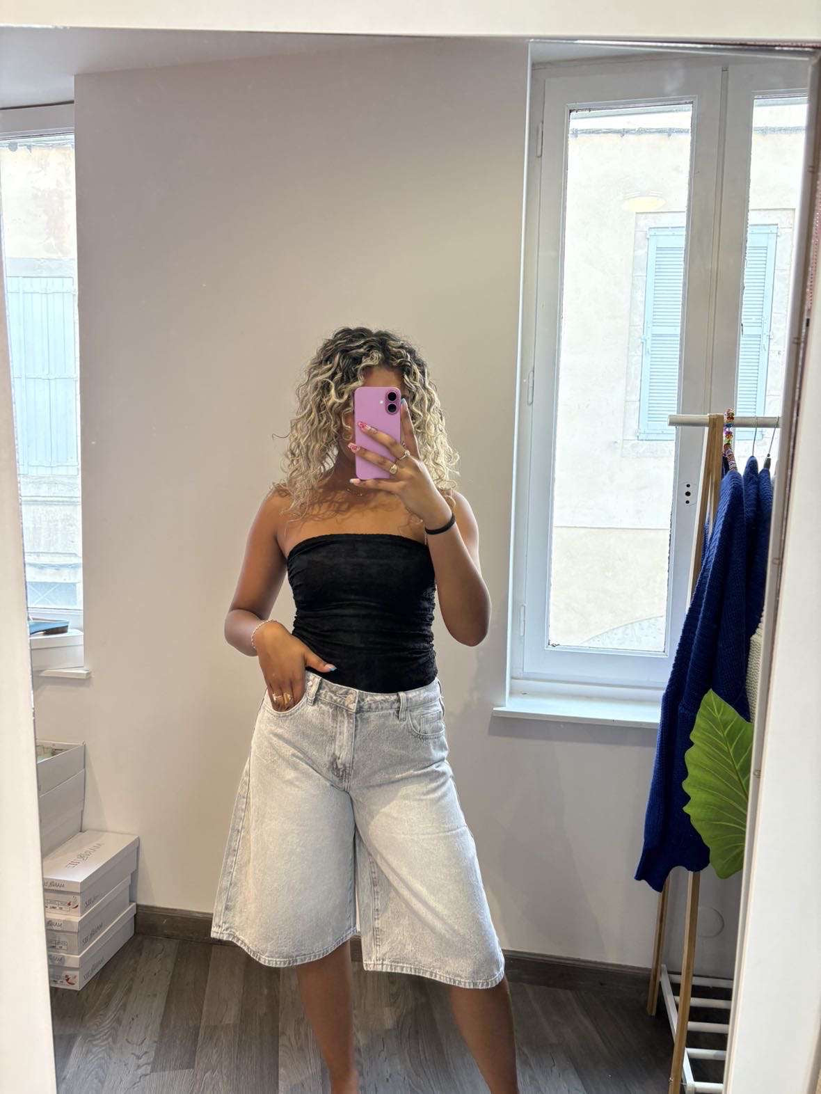Bermuda long en jean