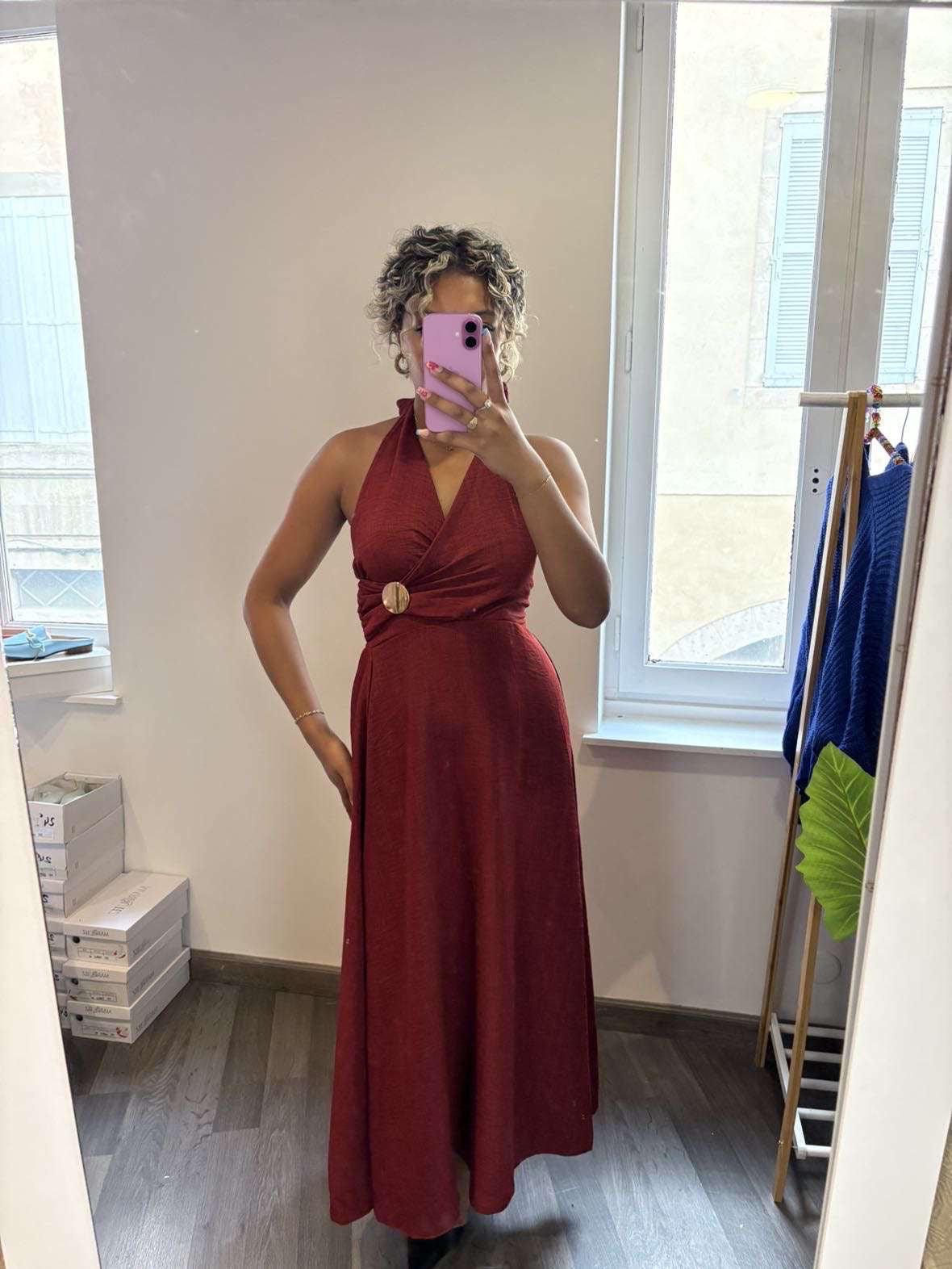 Robe longue cache cœur