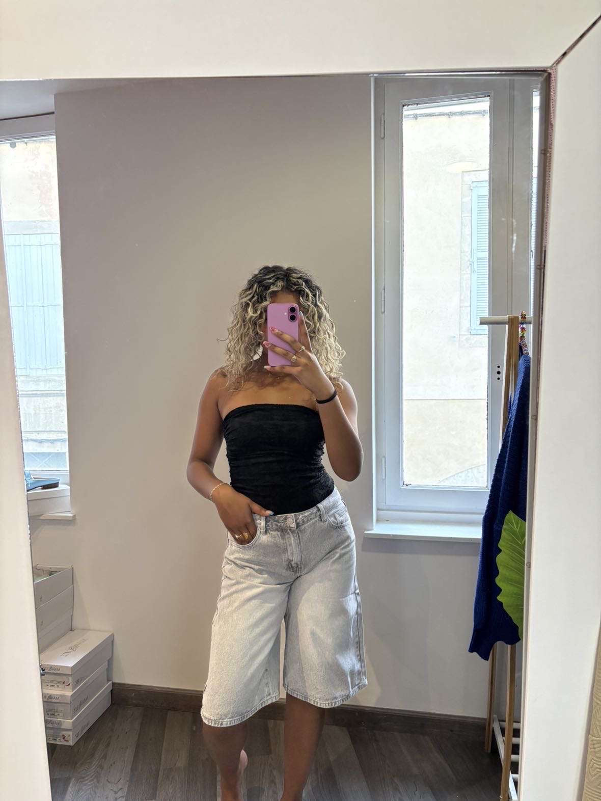 Bermuda long en jean