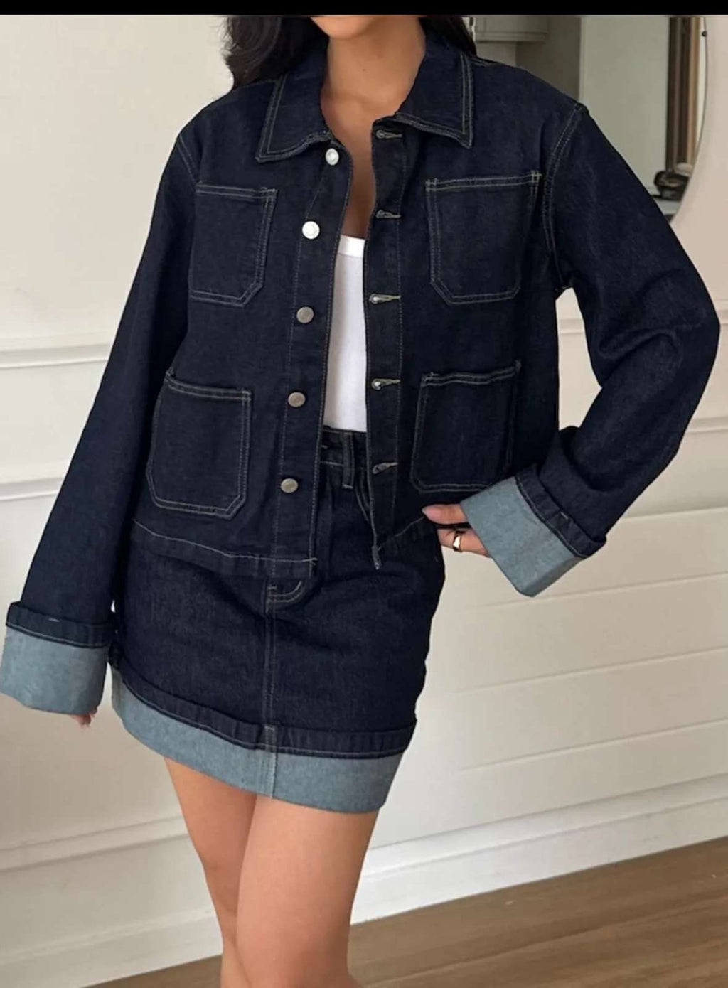 Veste en jean brut