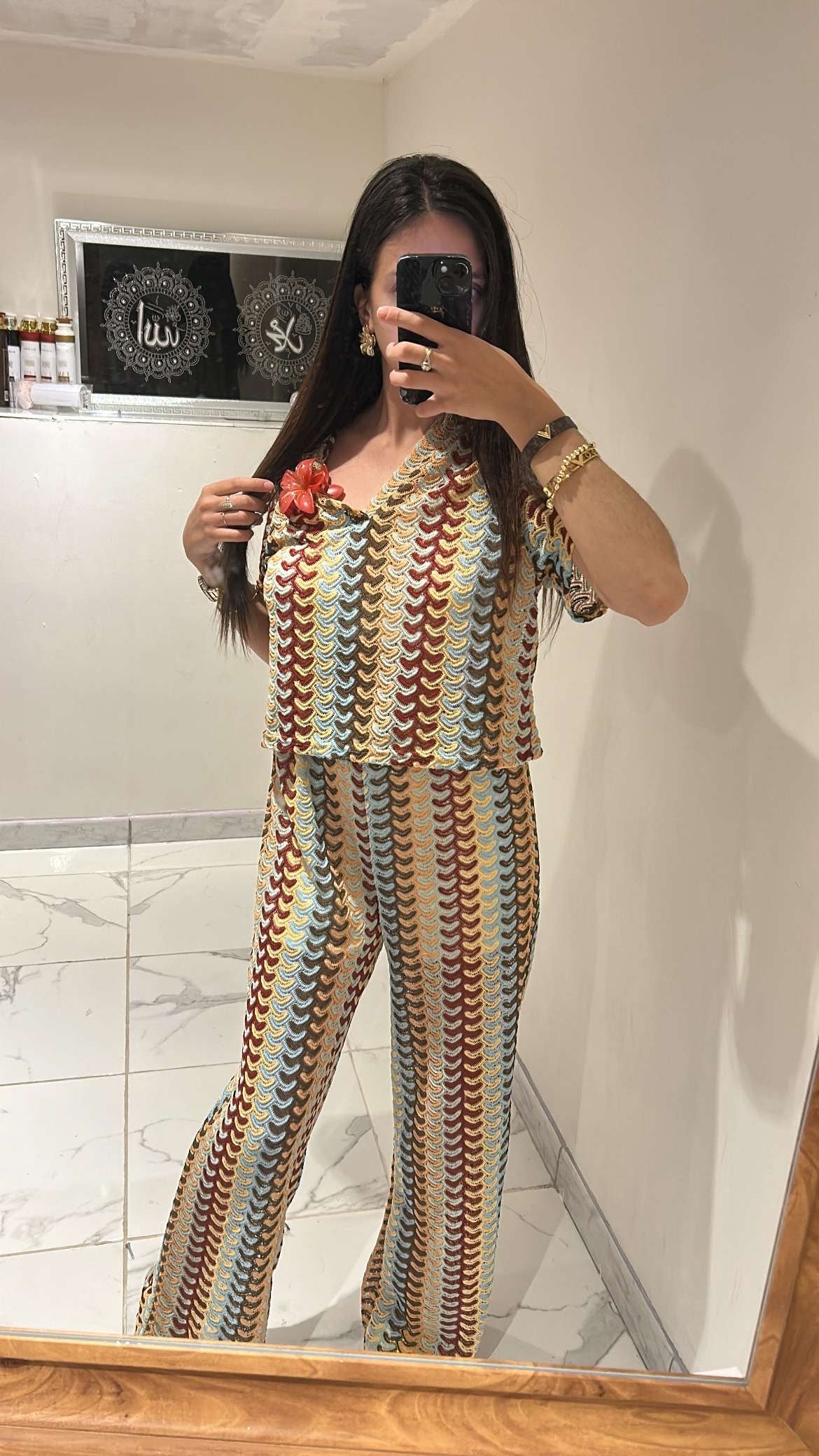 Ensemble lilou multicolore et ensemble lilou