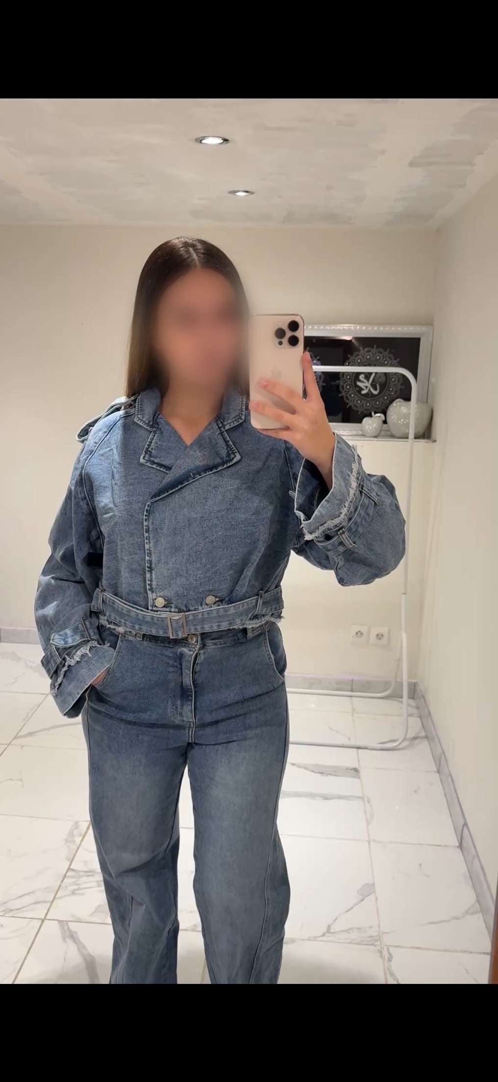 Veste en jean trench